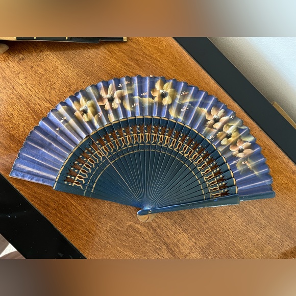 🪭Five 1970s Handheld Fans | WAYANG KULIT | Japanese/Taiwanese/Oriental Vintage - Picture 8 of 17